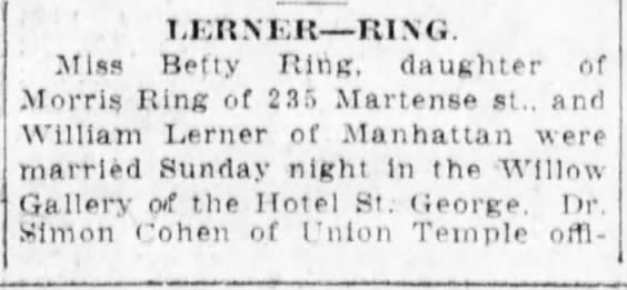 Lerner & Ring marriage pt1