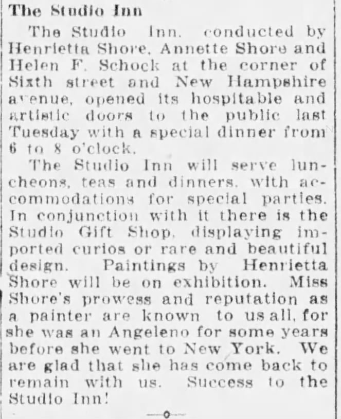 Henrietta Shore (January 22, 1880 – 1963)