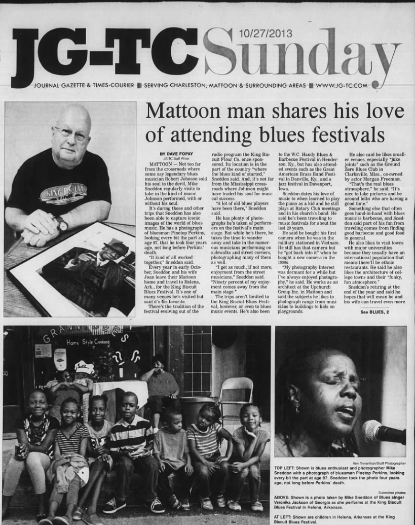 Mattoon man shares his love of attending blues festivals