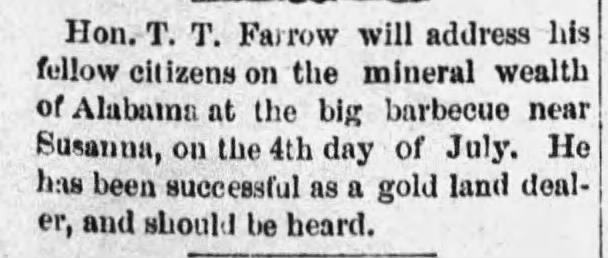 Thomas T Farrow lectures on gold mining.