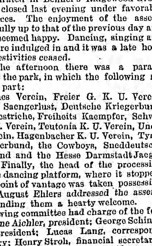8/21/1886...Bayerisches Volkfest in Ridgewood..Lucas Lang corresponding secretary..