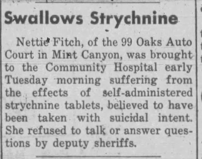 Swallows Strychnine