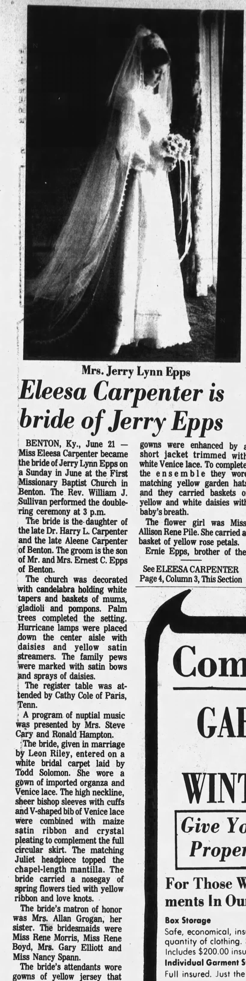 Marriage of Carpenter / Epps