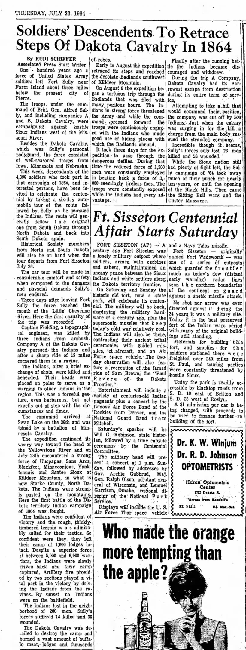 The Daily Plainsman (Huron, SD) 23 July 1964