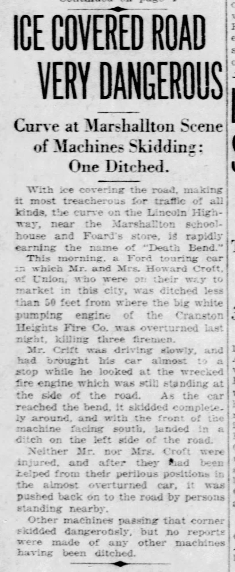 CHFCo. 3-LODD (16Jan1926) News Journal-Every Evening (Front Page-Death Bend / Part-3)