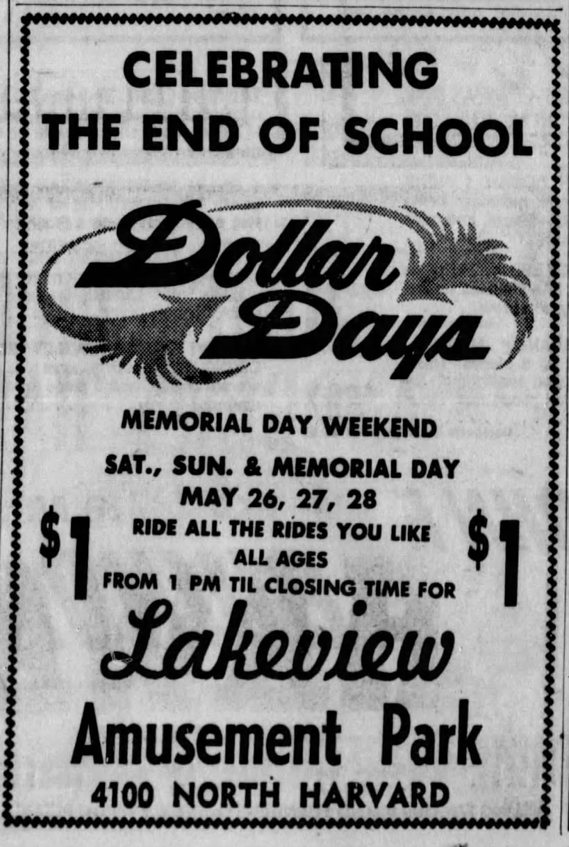 19730526 Lakeview Amusement Park Dollar Days