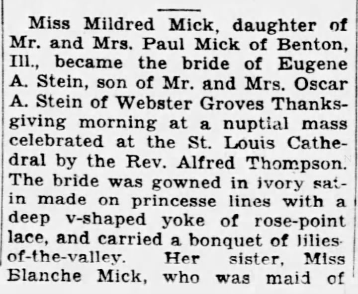 mildred mick wedding part 1