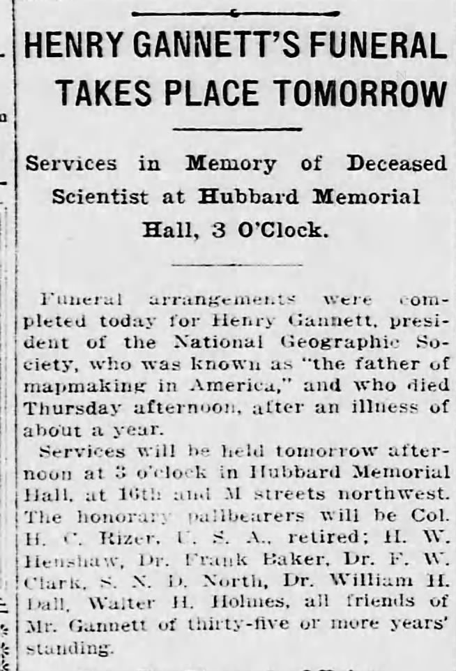 Henry Gannett obituary