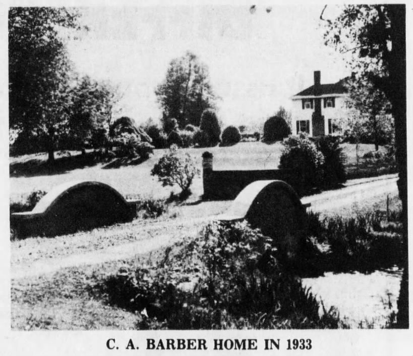 Charles Alexander Barber and family home in 1933