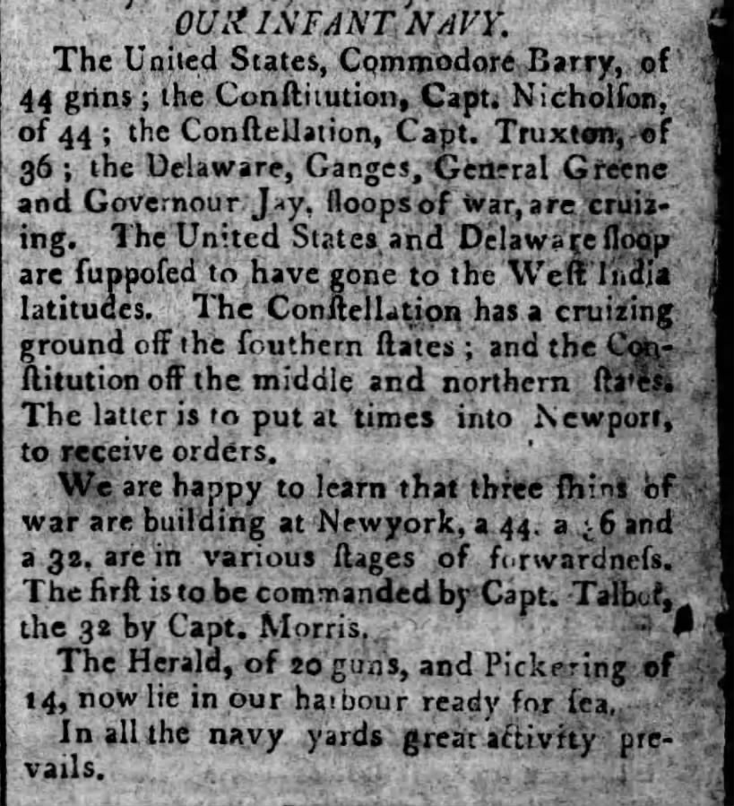 USS Herald (1798) - Our Infant Navy
