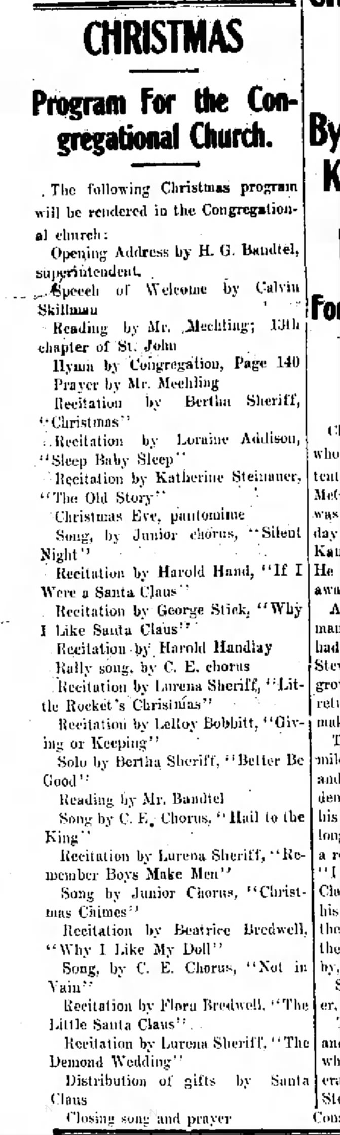 H.G. Bandtel, The Journal News, Hamilton, OH Dec.22,1909 p.4