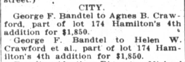 Geo. F. Bandtel,Ft.Wayne Journal-Gazette 29 June 1918 p.18