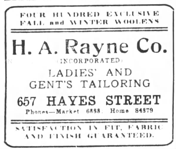 Rayne Tailoring Co
