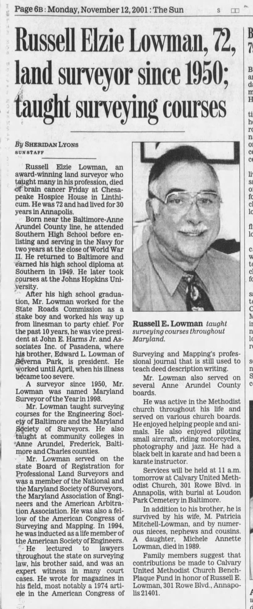 Russell Elzie Lowman Obituary
