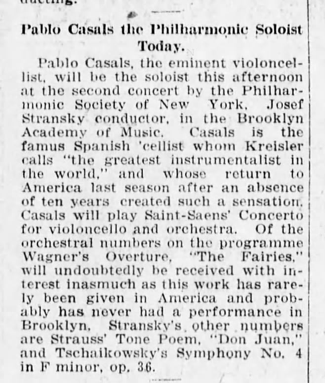 1915 Casals soloist with NY Phil 12 12