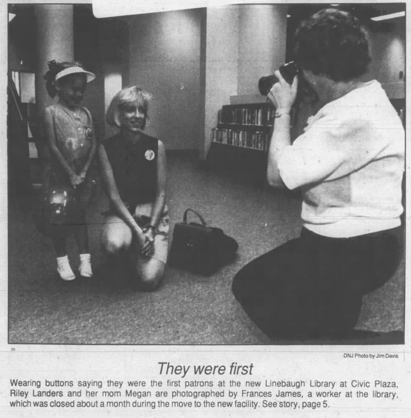 They were first (visitors to Linebaugh Library)