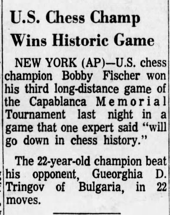 U.S. Chess Champ Wins Historic Game