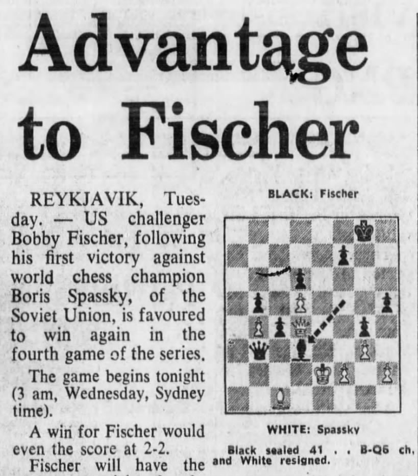 Advantage to Fischer