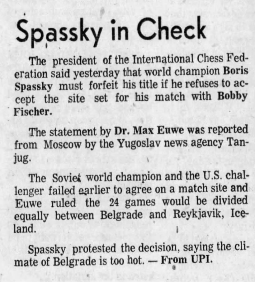 Spassky in Check