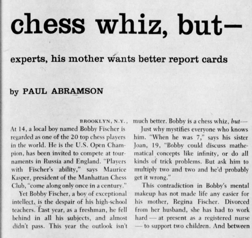Only 14, he's a chess whiz (Column 2)