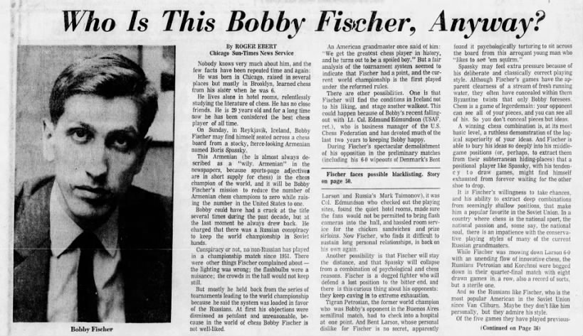 Who Is This Bobby Fischer, Anyway?