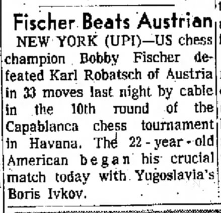 Fischer Beats Austrian