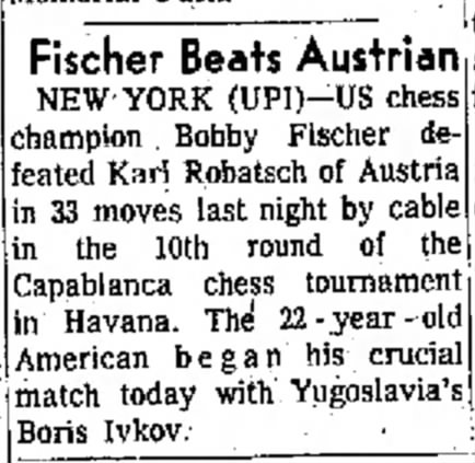 Fischer Beats Austrian