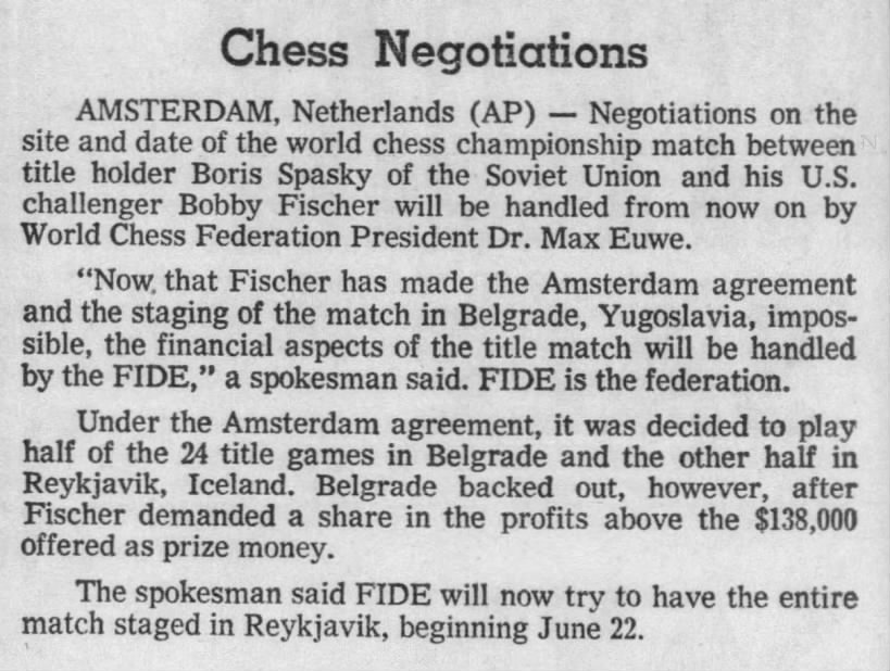 Chess Negotiations