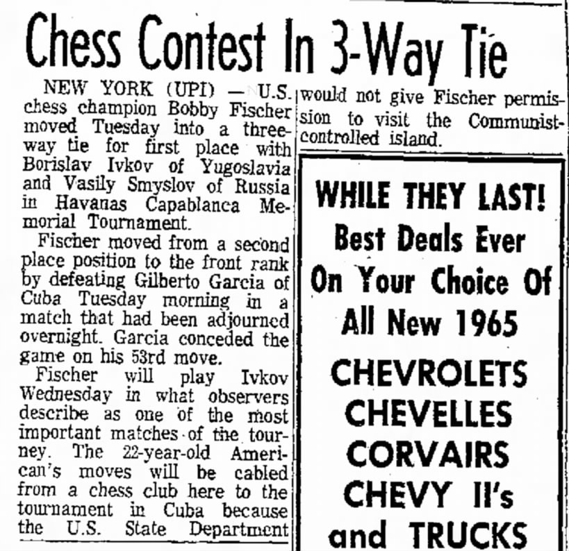 Chess Contest In 3-Way Tie