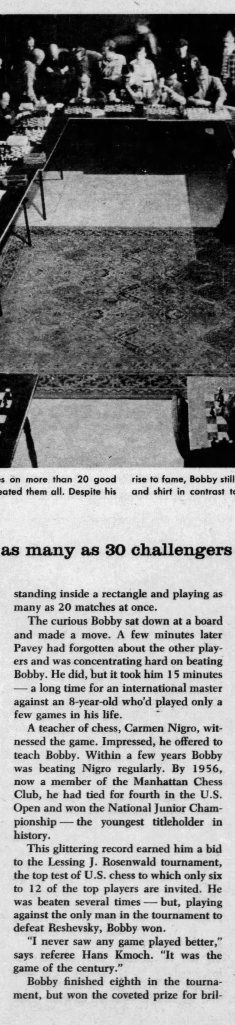 Only 14, he's a chess whiz (Column 5)
