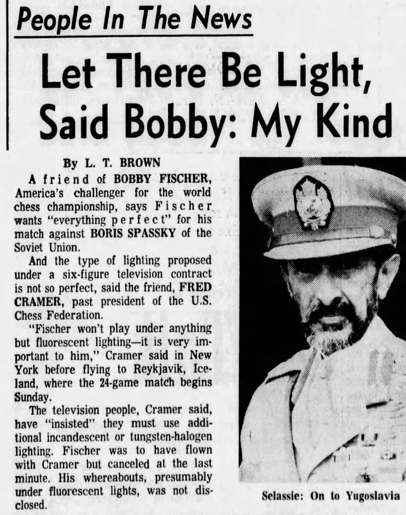 Let There Be Light, Said Bobby: My Kind