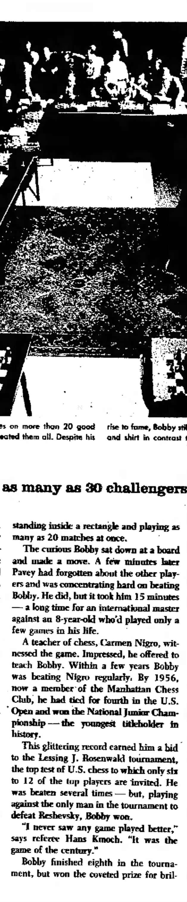 Only 14, he's a chess whiz (Column 5)