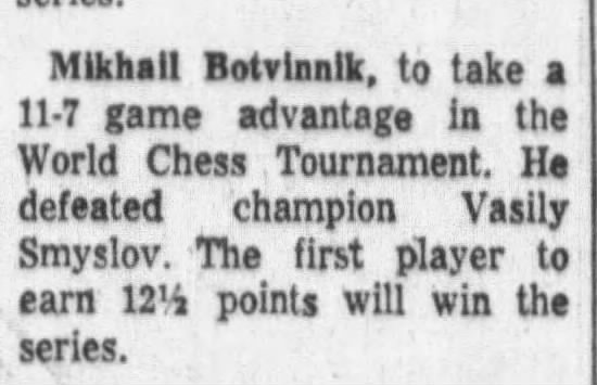 Mikhail Botvinnik in World Chess Tournament