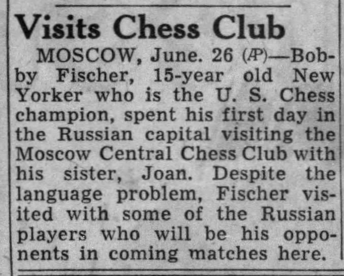 Visits Chess Club