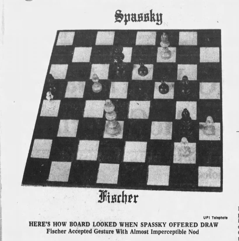 Here's How Board Looked When Spassky Offered Draw