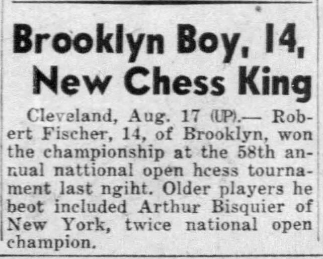 Brooklyn Boy, 14, New Chess King