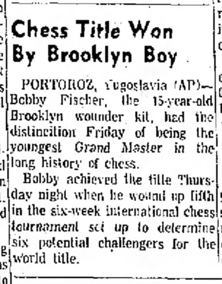 Chess Title Won By Brooklyn Boy