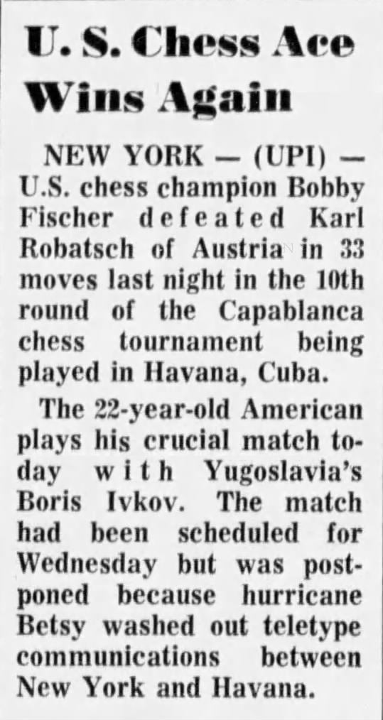 U.S. Chess Ace Wins Again