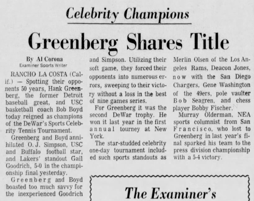 Greenberg Shares Title