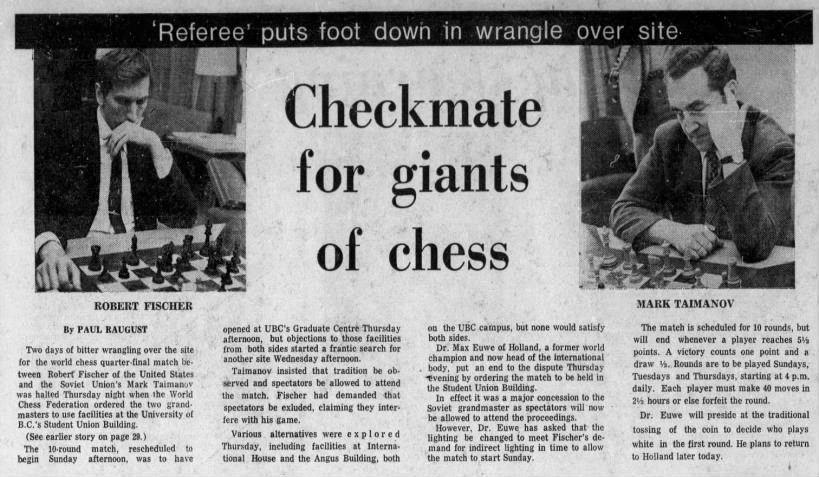 Checkmate for Giants of Chess
