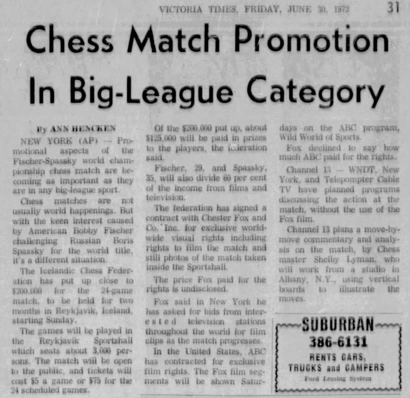 Chess Match Promotion In Big-League Category