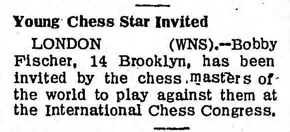 Young Chess Star Invited