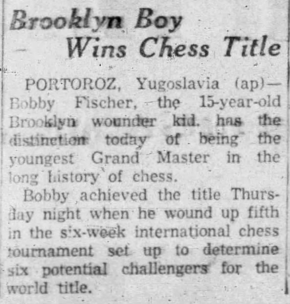 Brooklyn Boy Wins Chess Title