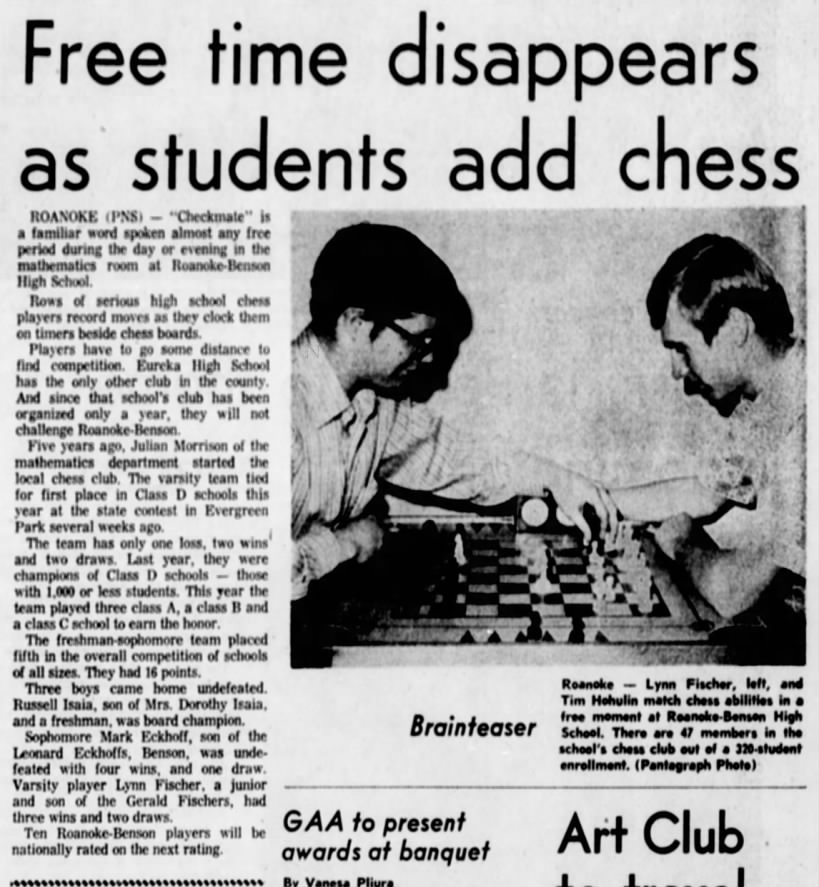 Free Time Disappears As Students Add Chess