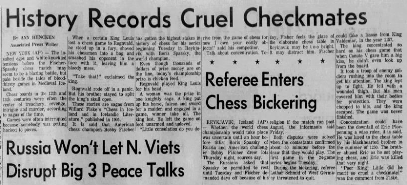 History Records Cruel Checkmates