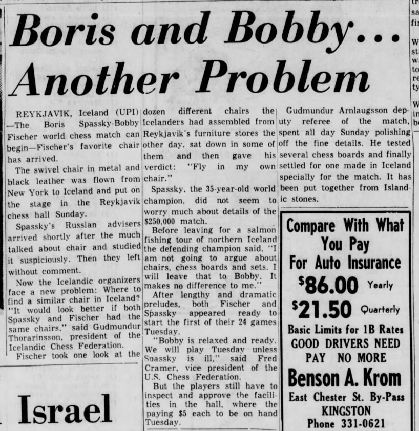 Boris and Bobby . . . Another Problem
