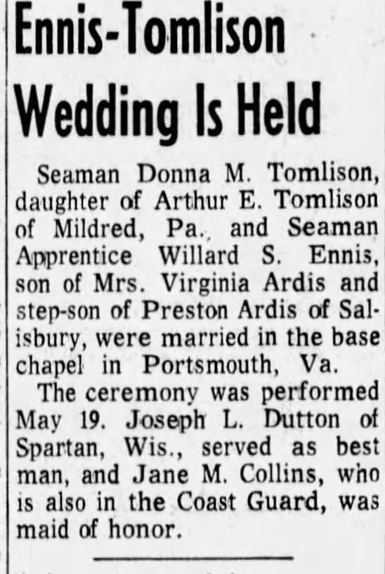 Stan and Donna's Wedding  May 19th, 1975
