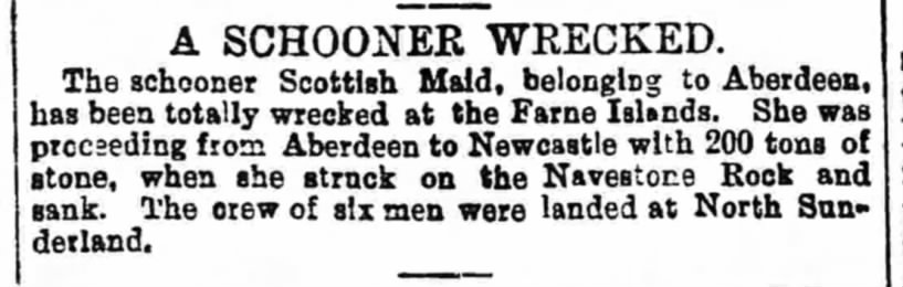 A Schooner wrecked (Scottish Maid)