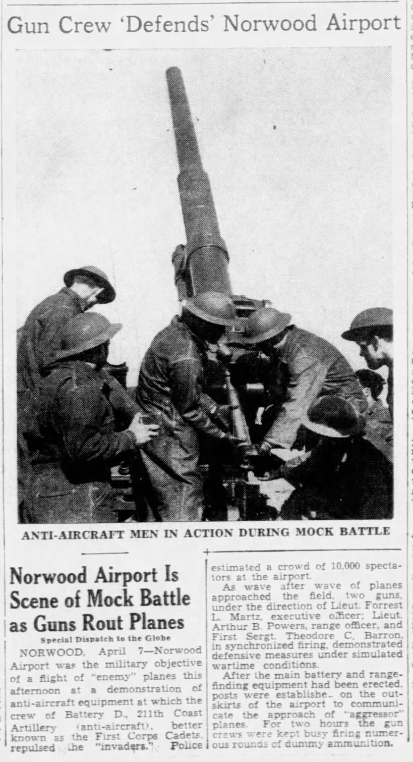 Gun Crew "Defends" Norwood Airport