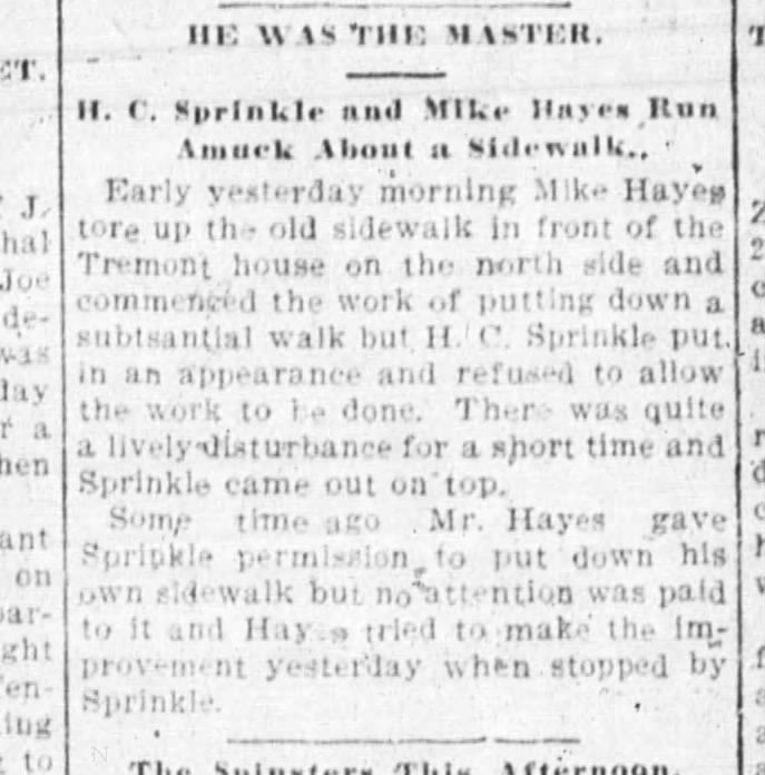 Michael Hayes in Springfield Republican 8 June 1897 pg 5